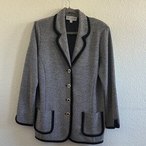 St John Collection Tweed Black Cream Jacket